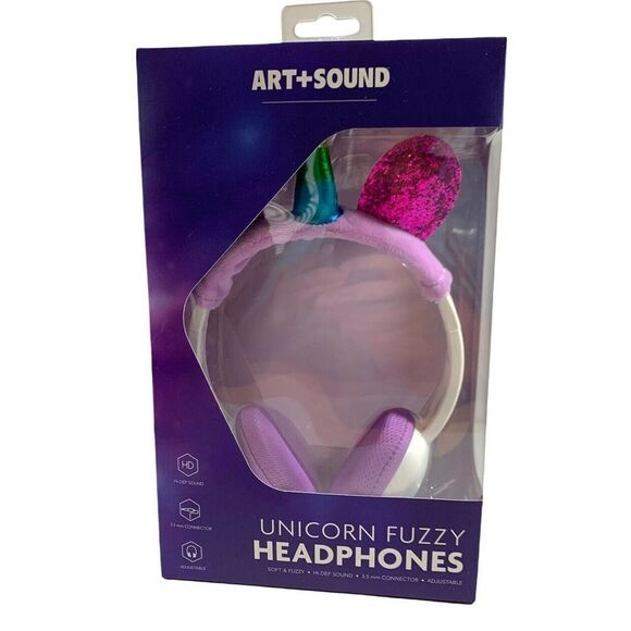 Art + Sound Fuzzy Unicorn Headphones - Picture 1 of 3